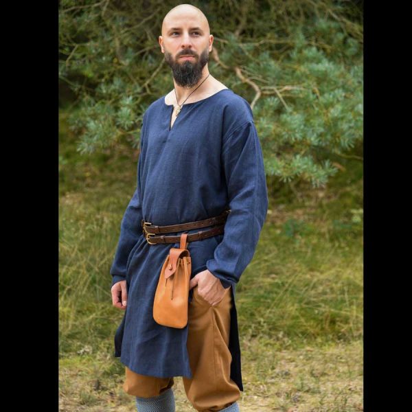 Leinentunika Blau – Bild 2