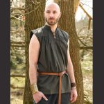 Mittelalter Hemd Ärmellos Oliv