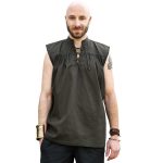 Mittelalter Hemd Ärmellos Oliv – Bild 2