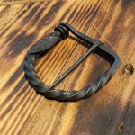 Gürtelschnalle geschmiedet Blatt – Bild 2