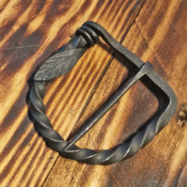 Gürtelschnalle geschmiedet Blatt – Bild 4